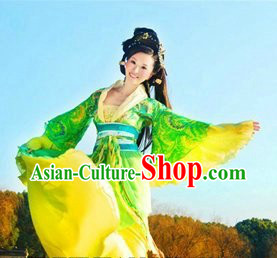 Ancient Chinese Guzhuang Character Huang Rong Costumes for Women