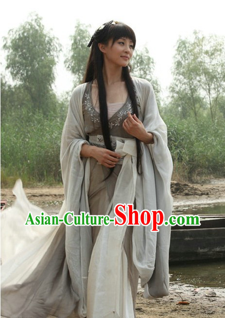 Ancient Chinese Kung Fu School Leader Grey Costumes for Women