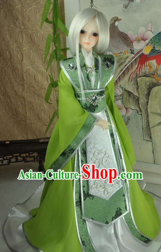 Ancient Chinese Green Prince Clothes for Men