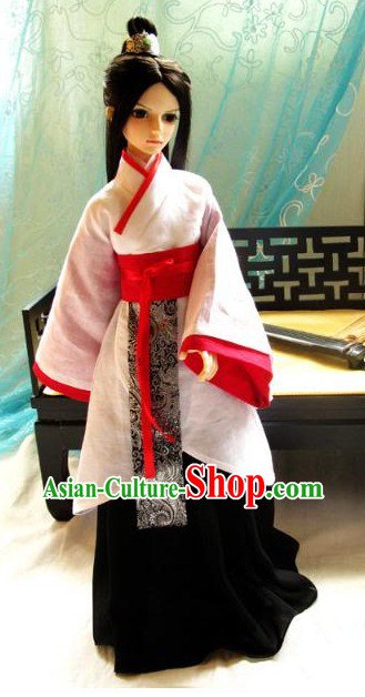 Ancient Chinese White Hanfu Clothes for Men