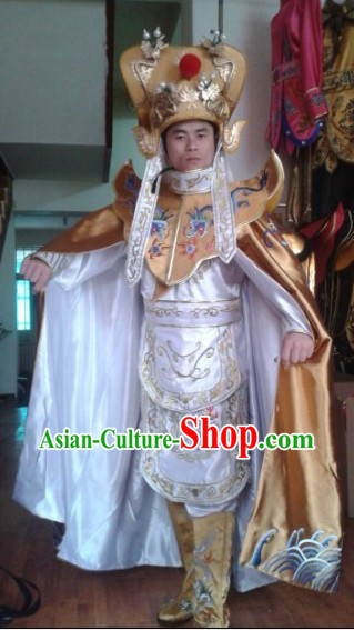 Traditional Chinese Change Mask Costume Hat Boots Masks Complet Set for Men