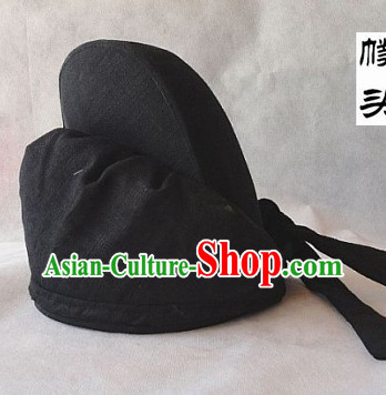 Ancient Chinese Fighter Knight Black Cloth Hat