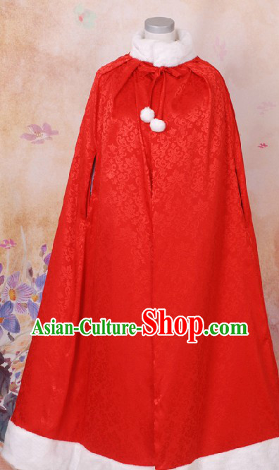 Ancient Chinese Red Princess Cape for Women