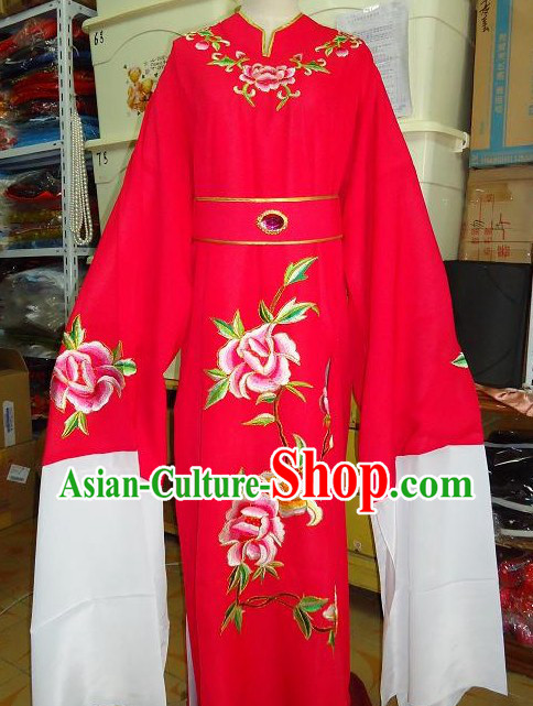 Ancient Chinese Opera Bao Yu Red Costume for Men