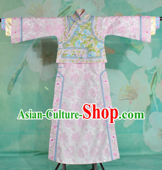 Qing Dynasty Princess Imperial Embroidered Clothing Complete Set