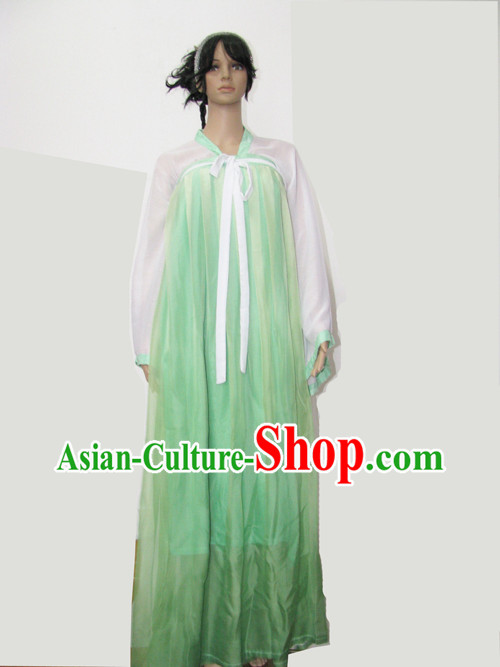 Ancient Chinese Light Green Tea Ceremony Costume for Women