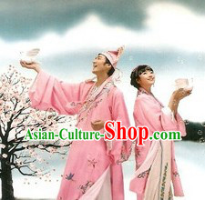 Ancient Chinese Lover Couple Opera Costume Two Sets for Men and Women