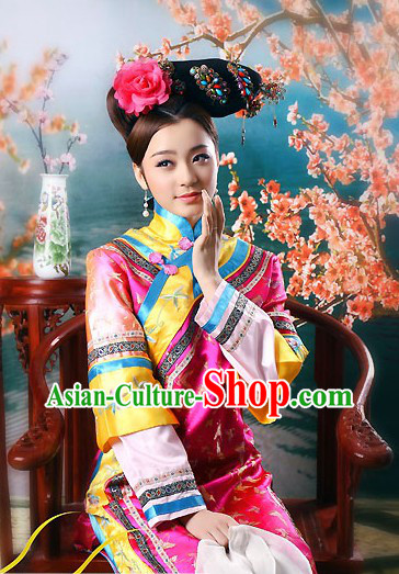 Ancient Chinese Qing Dynasty Palace Waitress Maid Costumes