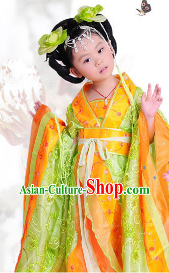 Ancient Chinese Tang Princess Costumes for Children