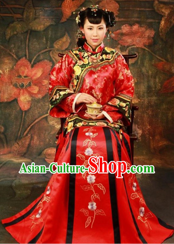 Traditional Chinese Wedding Dress Complete Set for Brides