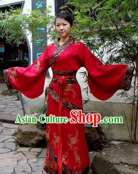 Traditional Chinese Hanfu Wedding Dress Complete Set for Women