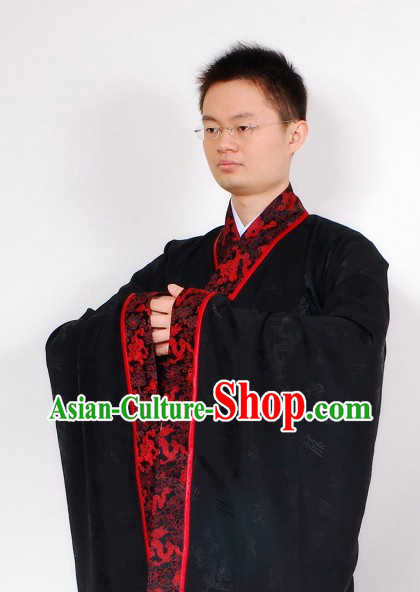 Han Dynasty Black Ceremonial Clothes for Men