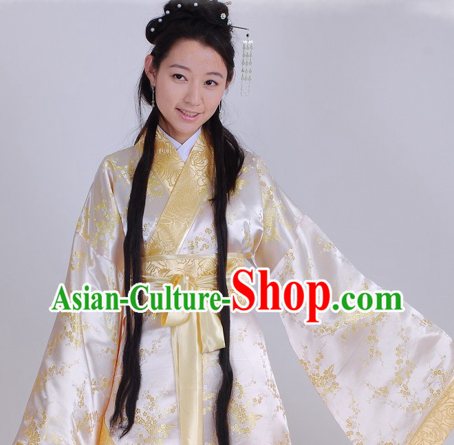 Ancient Chinese Han Dynasty Plum Blossom Royal Lady Clothing for Women