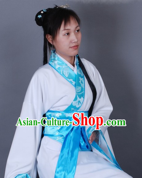 Chinese Classical Hanfu White Dance Costume for Women