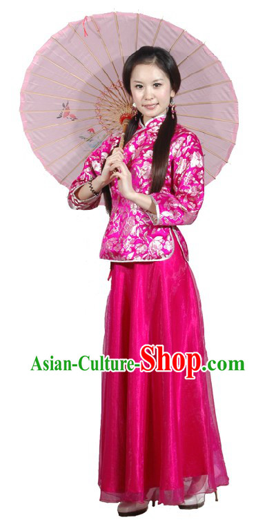 Chinese Classical Umbrella Dance Clothing for Women