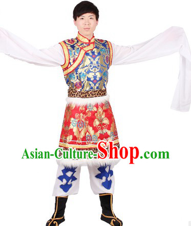 Chinese Classical Tibetan Dance Clothing for Men