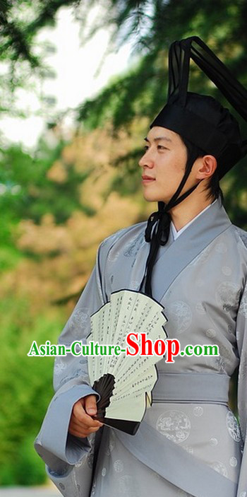 Ancient Chinese Official Costume and Hat for Men