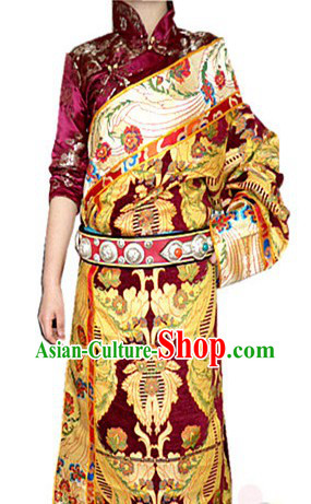 Traditional Chinese Tibetan Clothing Complete Set for Women