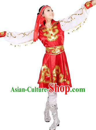 Traditional Chinese Female Mongolian Costumes for Women