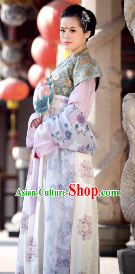 Chinese Classical Tang Dynasty Princess Dress Complete Set