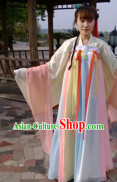 Tang Dynasty Colorful Ruqun Outfit for Girls