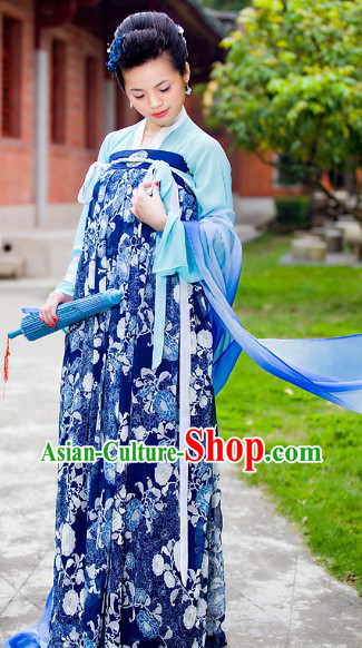 Chinese Classical Tang Dynasty Lady Costume Complete Set