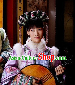 Qing Dynasty Manchu Empress Winter Jacket for Women