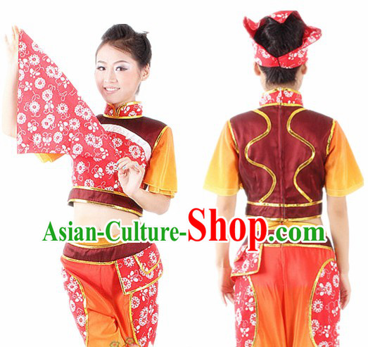 Traditional Chinese Han Ethnic Dance Costumes for Women