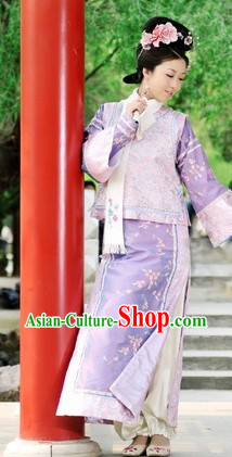 Qing Dynasty Manchu Ethnic Princess Costumes for Women