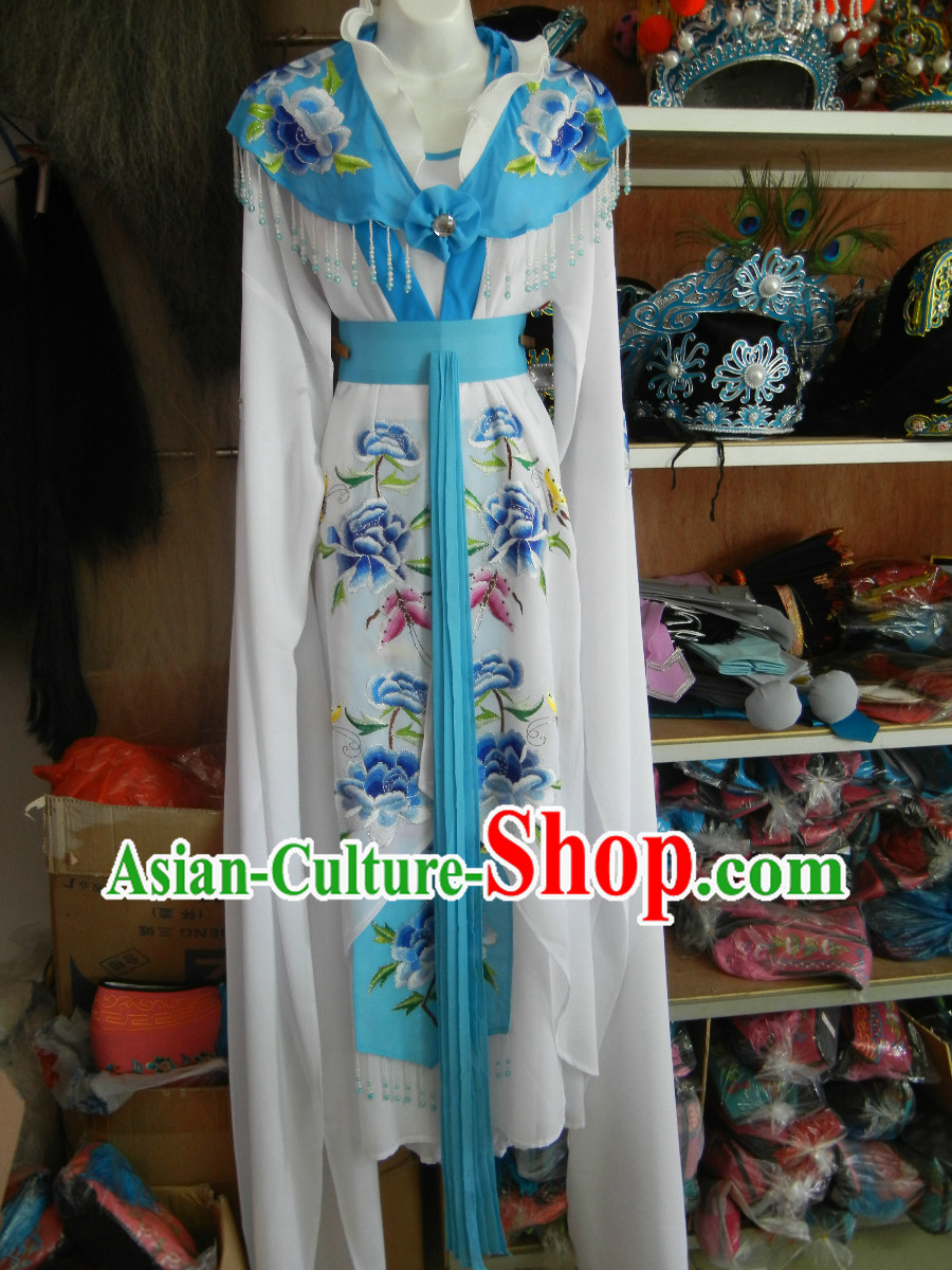 Traditional Chinese Water Sleeve Embroidered Lady Outfit