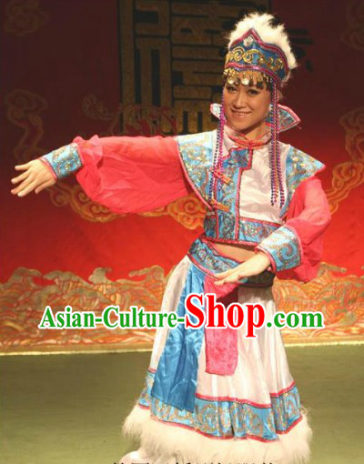 Traditional Chinese Mongolian Outfit for Women