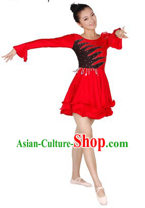 Latin Ballroom Dance Costume Dresses for Women