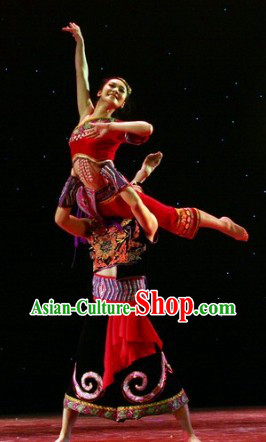 Chinese Folk Ethnic Nationality Costumes for Men and Women