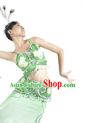 Ethnic Tribe Peacock Dance Clothes for Women
