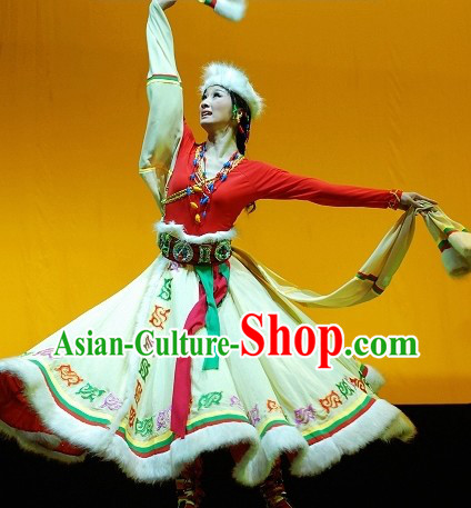 Traditional Chinese Tibetan Xinzang Dress for Women