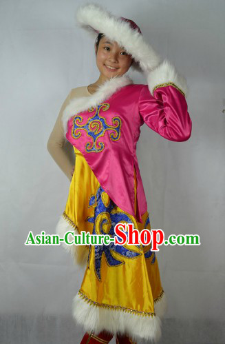 Traditional Chinese Ethnic Dance Costumes for Women