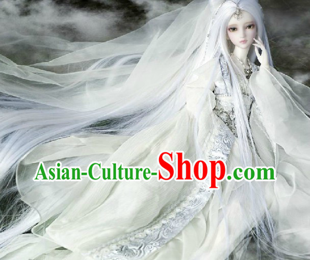 Ancient Chinese Moonlight Witch Costumes and Headwear for Women