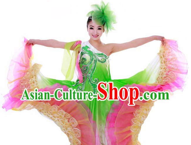 Ancient Chinese Dance Costumes and Headpieces for Women