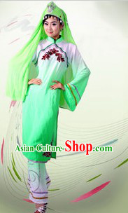 Traditional Chinese Hui Dance Dresses and Hat Complete Set for Women