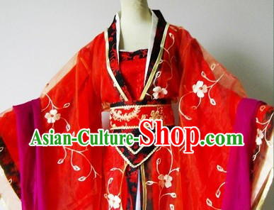 Ancient Chinese Red Wedding Dress Complete Set for Women