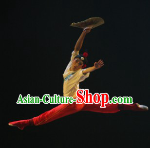 Chinese Classical Dance Costumes and Hair Accessories for Men
