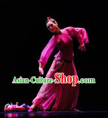Stage Performance Chinese Beauty Dance Costumes and Headwear for Women