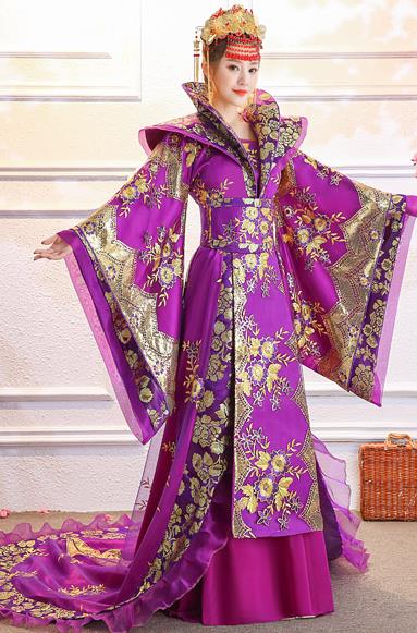 Ancient Chinese Imperial Palace Empress Costumes Complete Set for Women