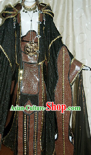 Ancient Chinese Kung Fu Master Cosplay Costumes Complete Set for Men