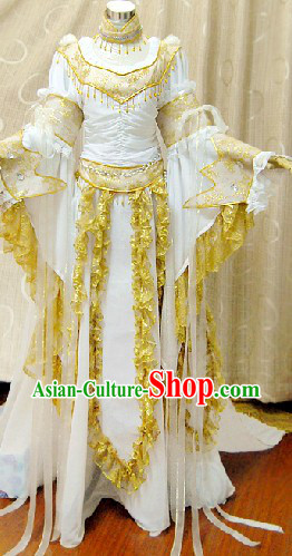 Ancient Chinese Princess Clothing Complete Set with Long Trail