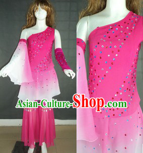 Custom-Made Shinning Crystal Dance Costumes for Women