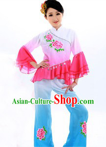 Classical Yang Ge Dancing Costumes and Headgear for Women