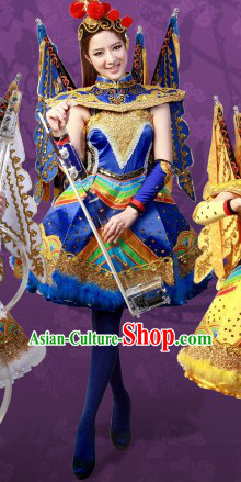 2013 New Style Peking Opera Type Stage Performance Dance Costumes and Headgear for Women