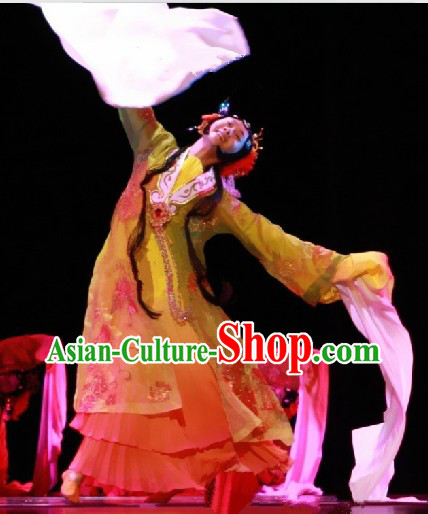 Stage Performance Hua Dan Dance Costumes and Headgear for Women