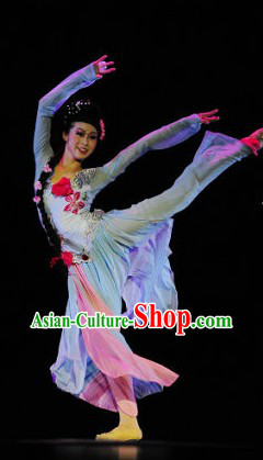 Mandarin Classical Dancing Costume and Hat Complete Set